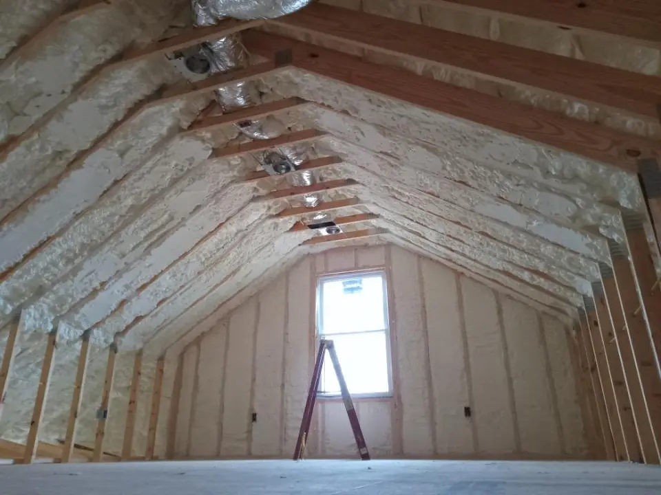 Spray foam roofing application for Crawl Space Insulation project in Macomb